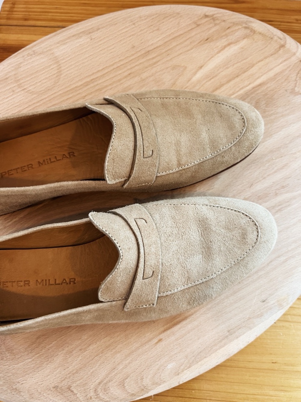 Peter Millar Women's 100% genuine Suede Loafers in Tan - Picture 5 of 6